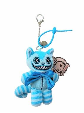 Plushie Dreadfuls Frost Cheshire Cat 6” • Victorian McGee Plush Keychain Pendant